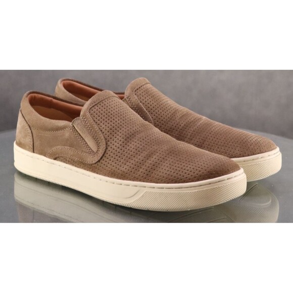 Vince Ace $180 Men\'s Slip On Sneakers Shoes Size EU 40.5 US 7.5 Suede Tan